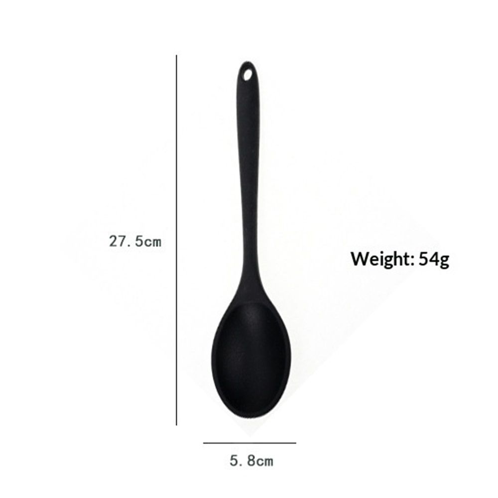 Heat Resistant Silicone Spoons: 10.8in Solid & Slotted Kitchen Cooking Spoon view 5