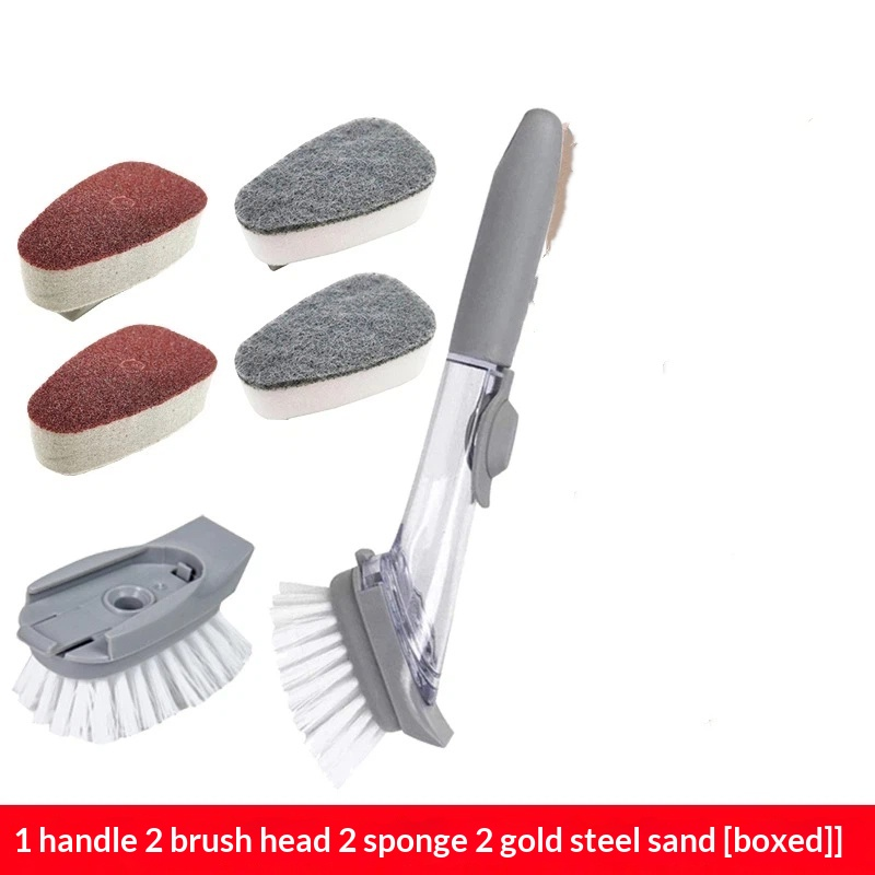 Soap Dispensing Dish Brush with Holder