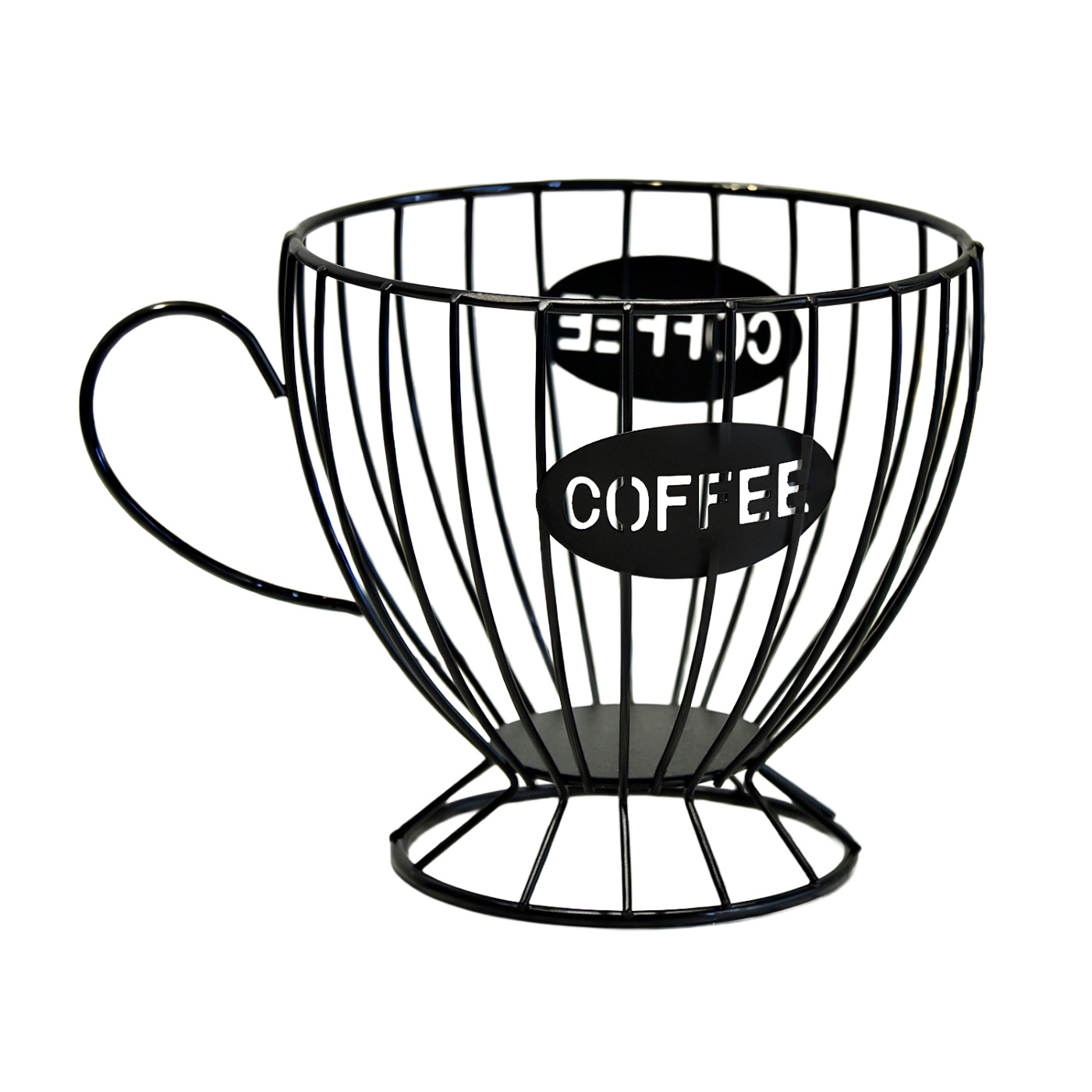 Coffee Pod Basket for Counter - Reusable Large Capacity Metal Wire Organizer