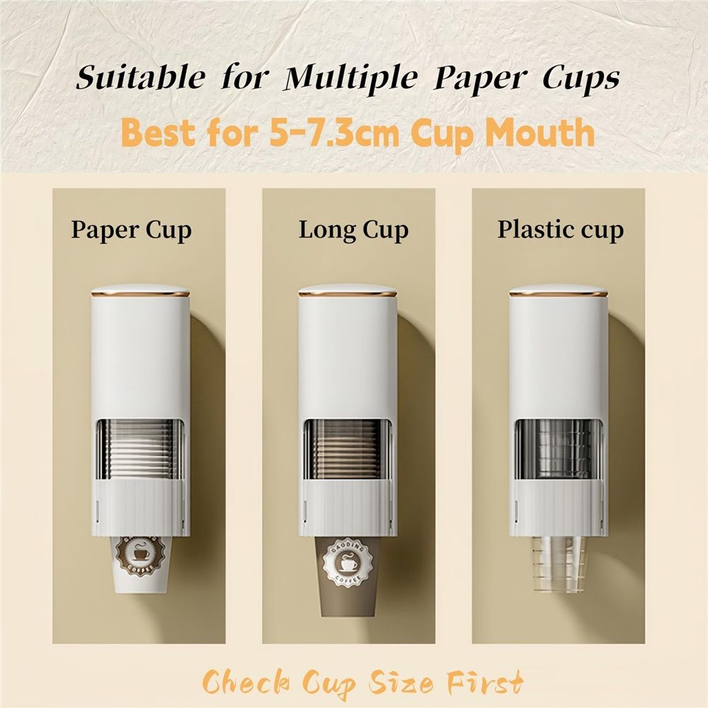 Cup Dispenser, Holds 40 Cups, for 5-7.3cm Mouth Diameter Cups Only, Wall Mount view 3