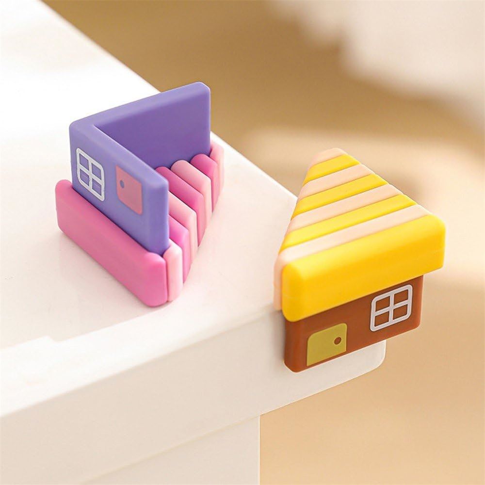 Pre-Taped Corner Protectors for Kids 4pcs Cartoon Table Corner Protectors view 4