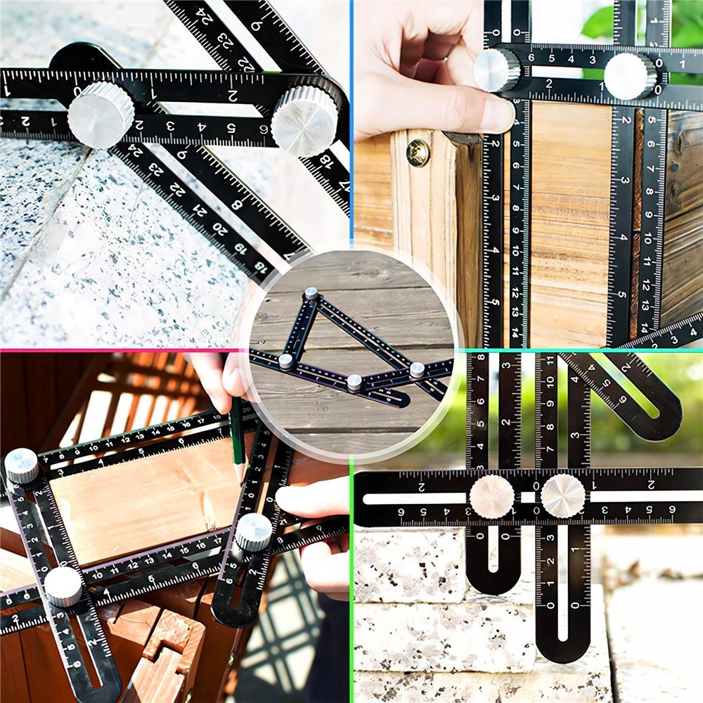 4-Piece Multi-Angle Measuring Ruler – Adjustable Template Tool with view 5