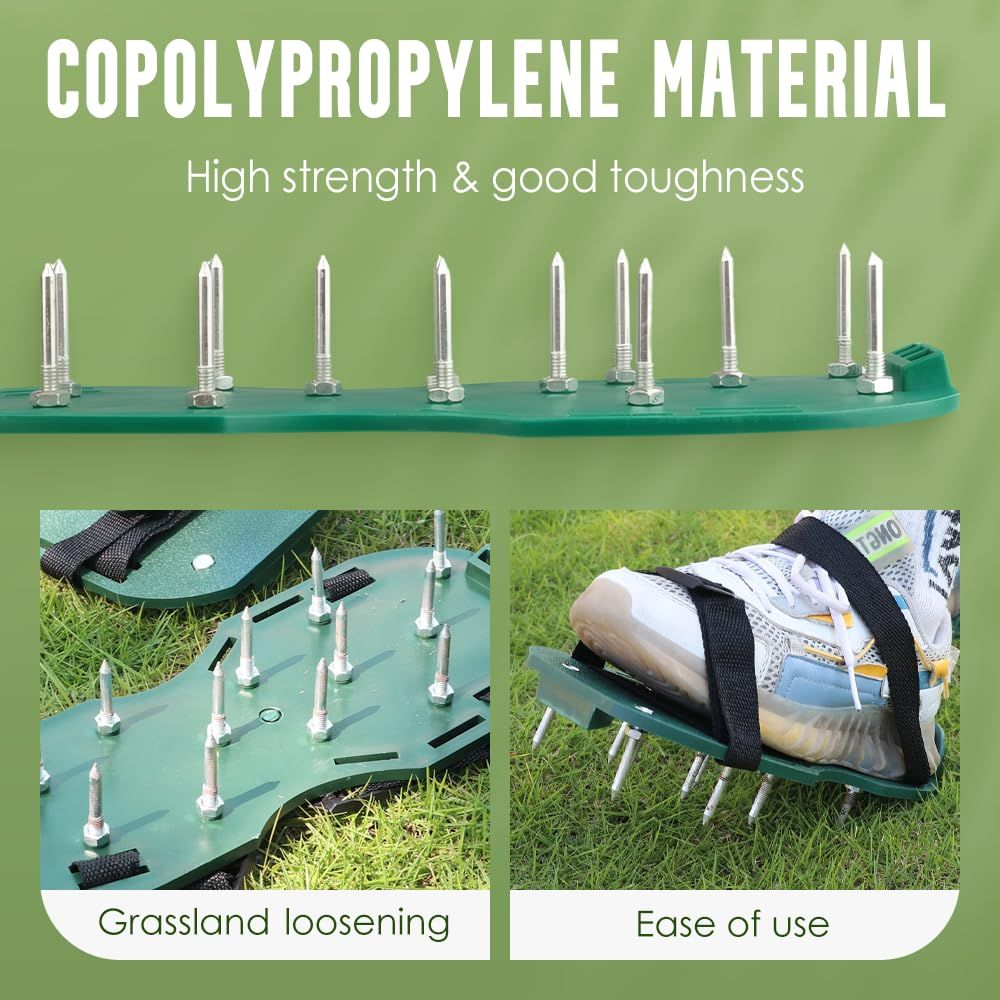 Lawn Aerator Shoes, Anti Slip Adjustable Straps Effortless Aerator Shoes view 3
