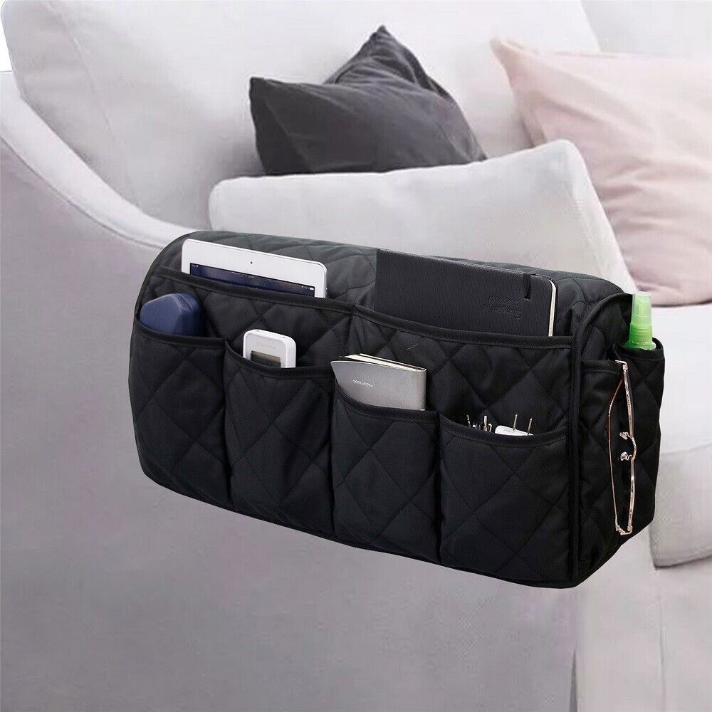 Sofa Armrest Organizer,Couch Remote Control Holder with Pockets Non Slip view 4