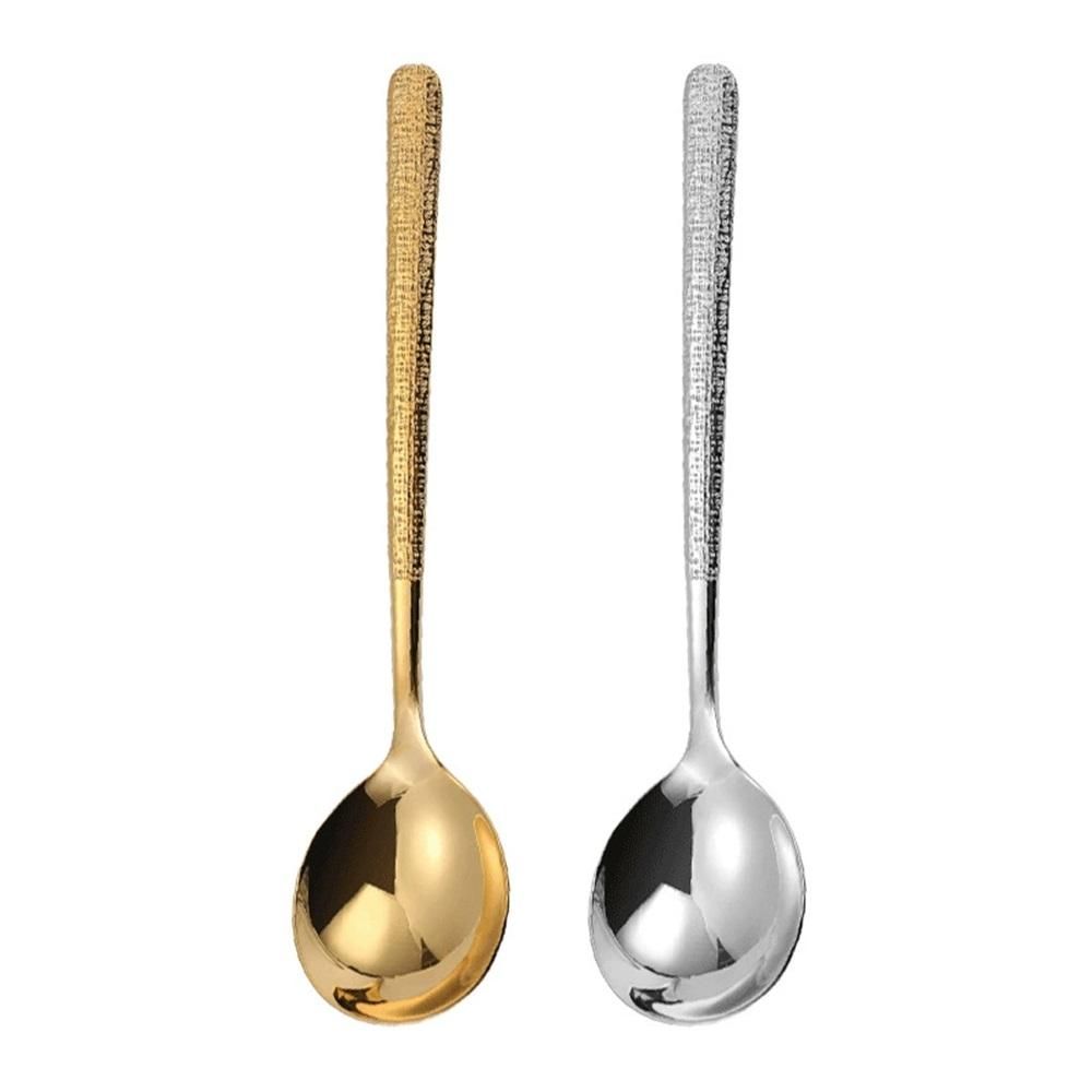 2 pack Stainless Steel Soup Ladle Spoon One Piece Design Restaurant Kitchen
