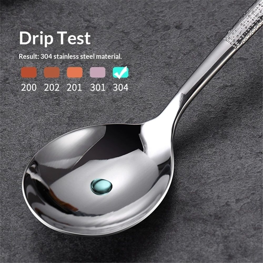 2 pack Stainless Steel Soup Ladle Spoon One Piece Design Restaurant Kitchen view 3
