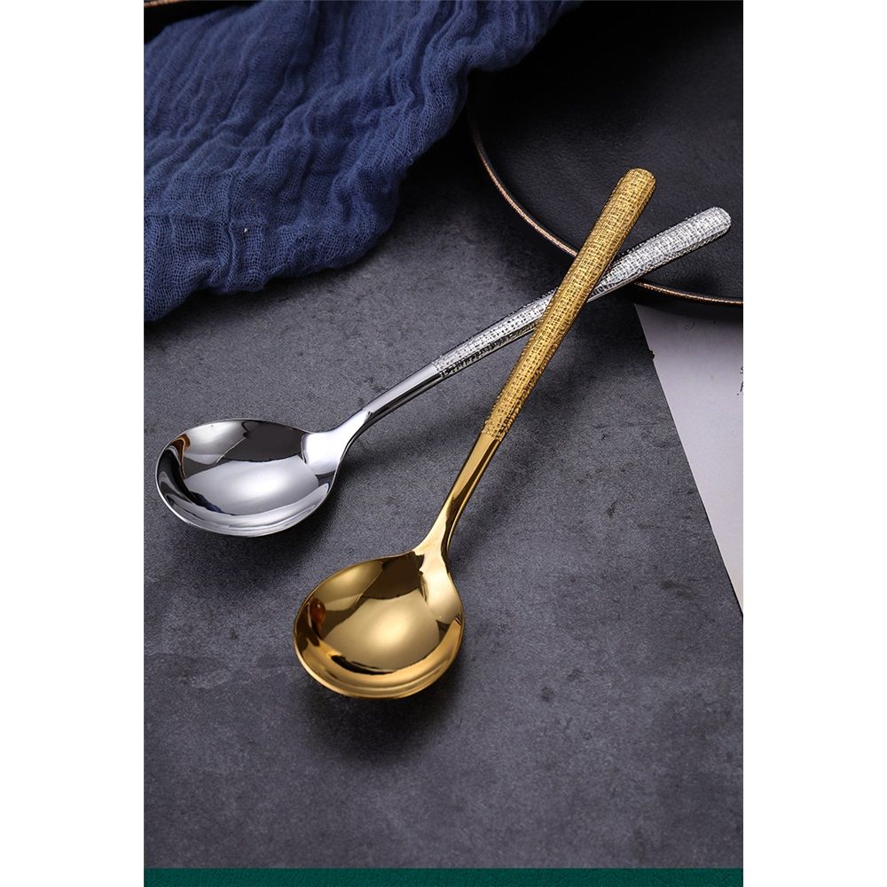 2 pack Stainless Steel Soup Ladle Spoon One Piece Design Restaurant Kitchen view 5
