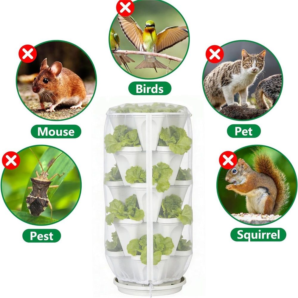 2 pack Bird Netting 39"x20" Garden Netting Insect Pest Barrier view 2