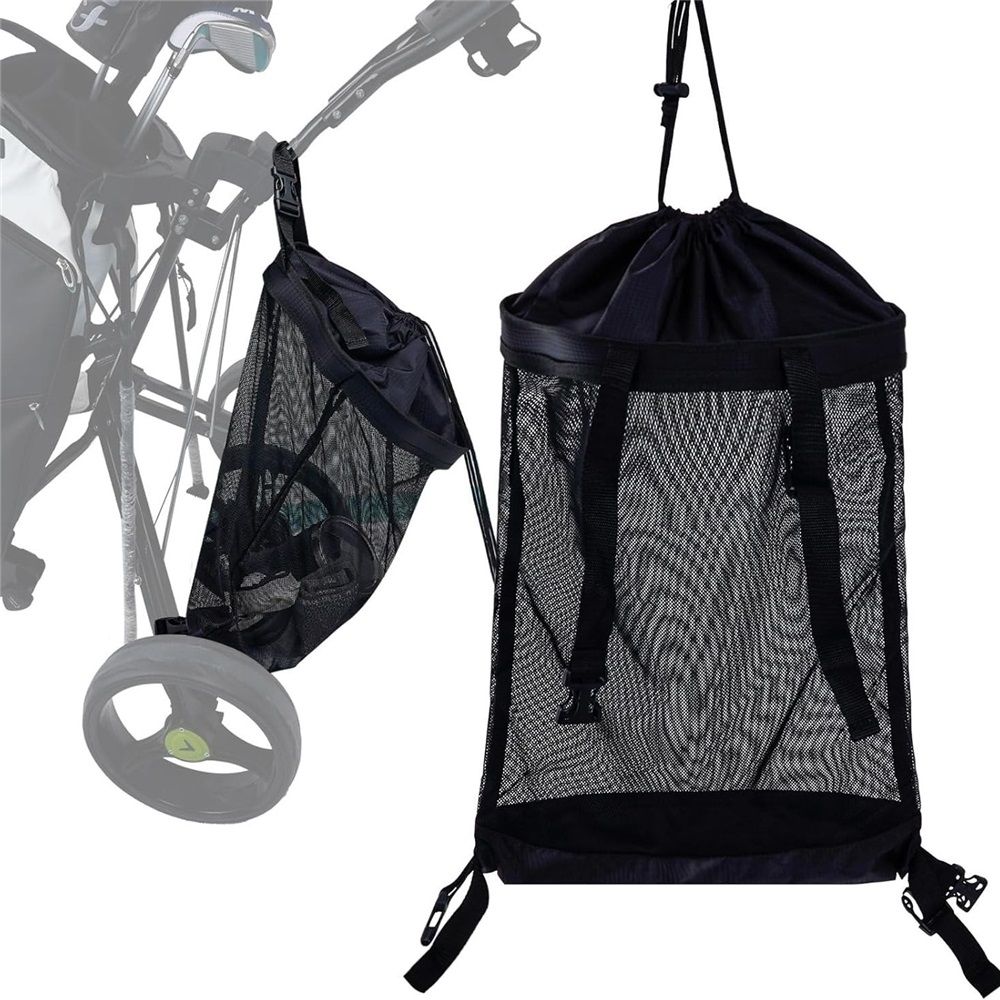 Golf Push Cart Storage Bag and Organizer - Mesh Closure Net Accessories for Cart