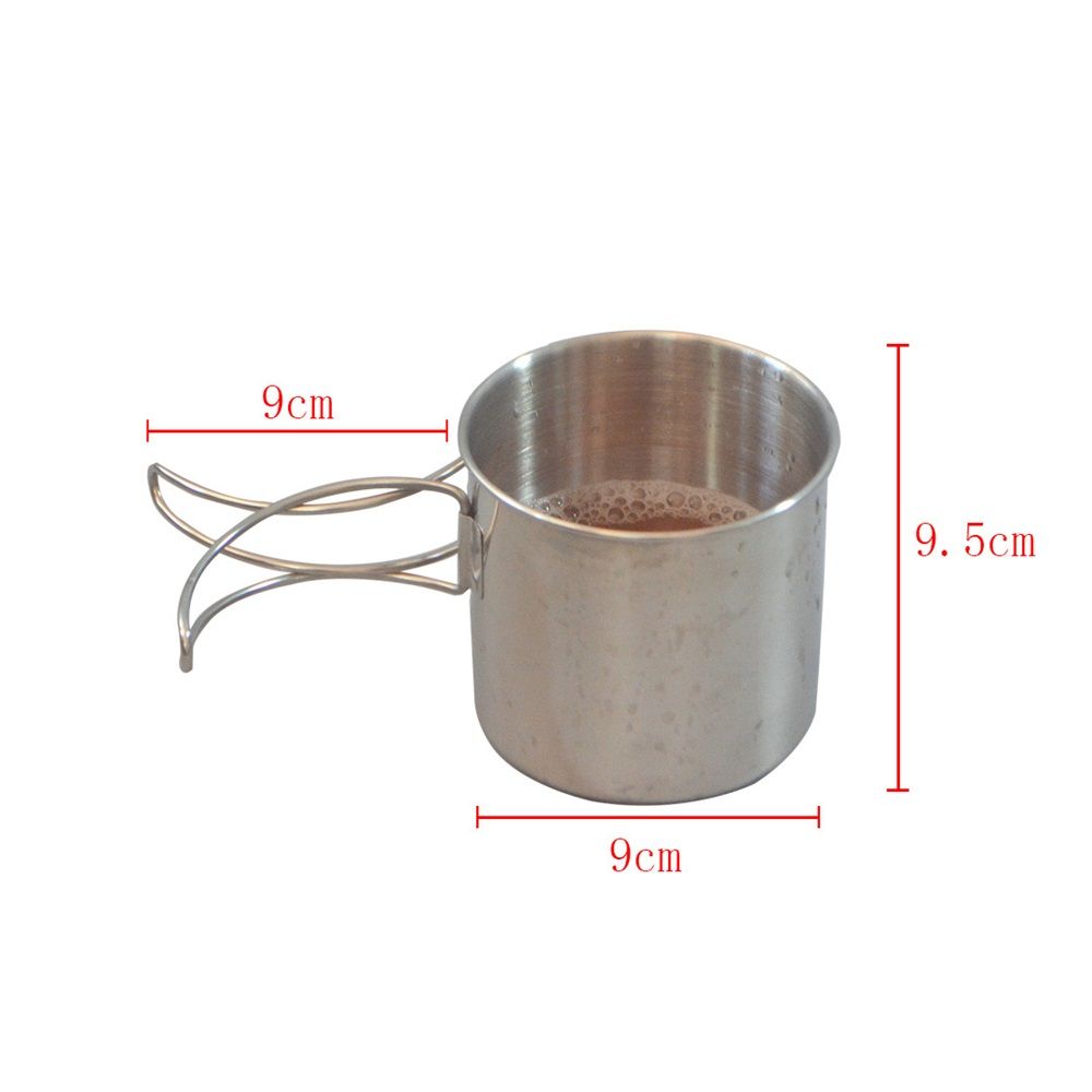 Camping Cup with Lid, 17oz Stainless Steel Water Cup with Lid and Foldable view 3