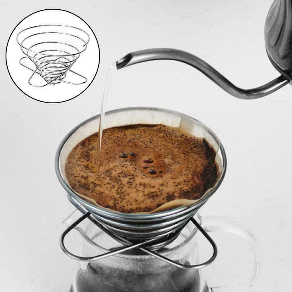 Compact Helix Coffee Maker - Portable Stainless Steel Pour Over Coffee Dripper view 2