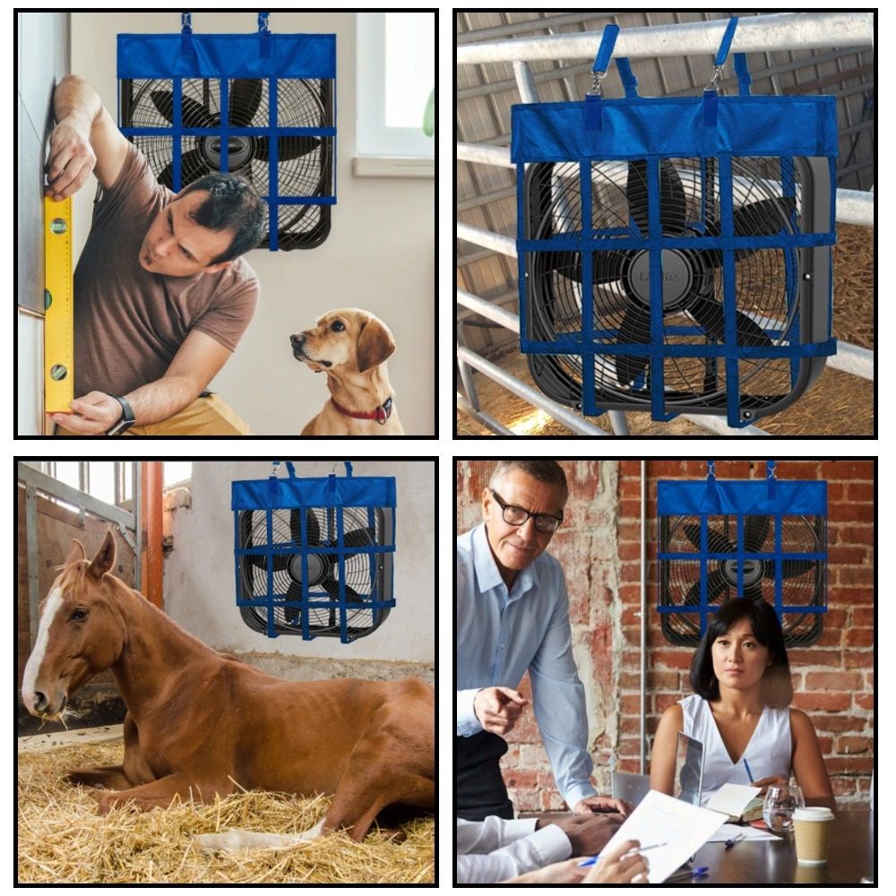 Breezy Box Fan Holder, Horse Stall Classic Fan Bag, Stable Supplies, Horse view 5