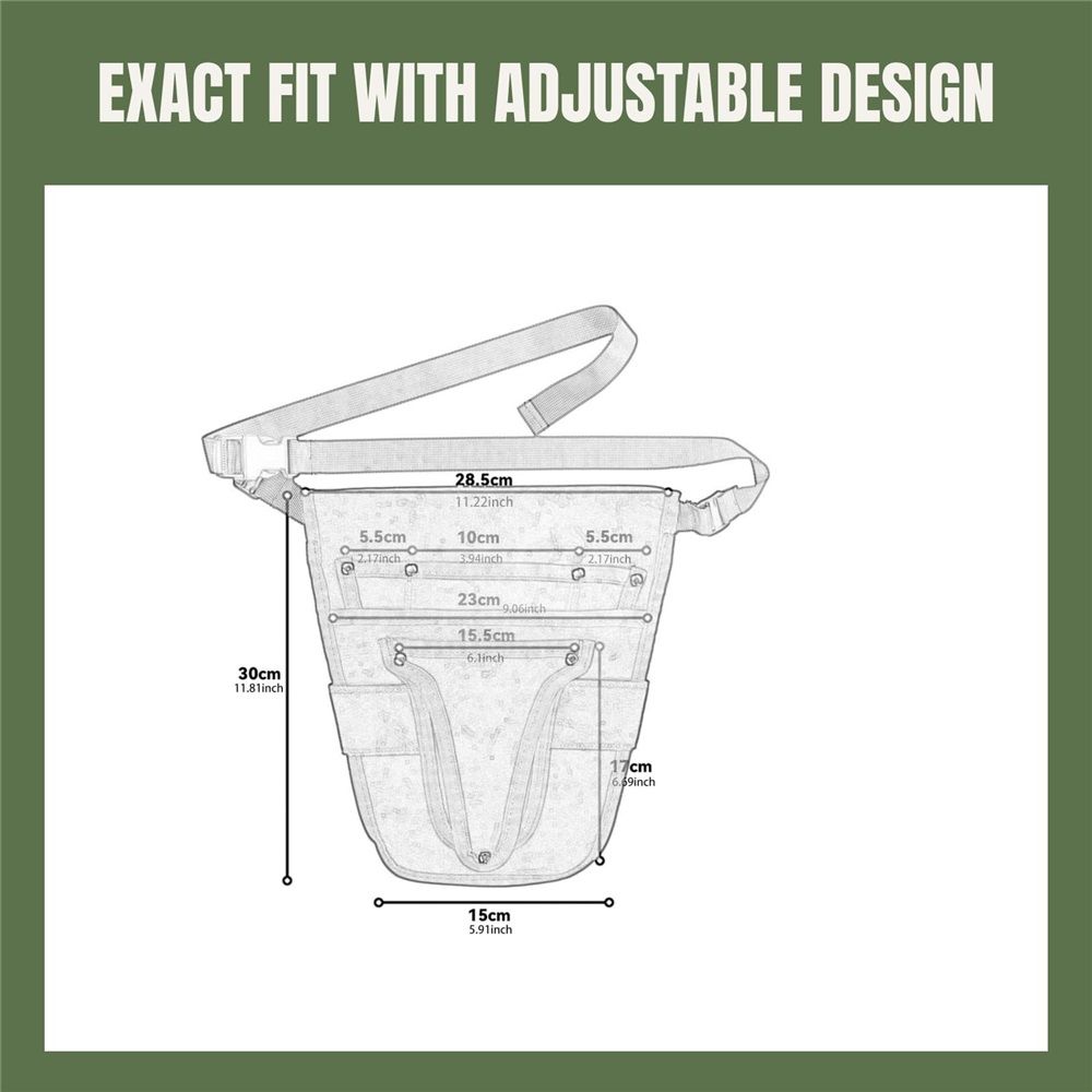 Handy Garden Tool Belt, with Multiple Pocket Heavy Duty Small Tool Belt Pouch view 4