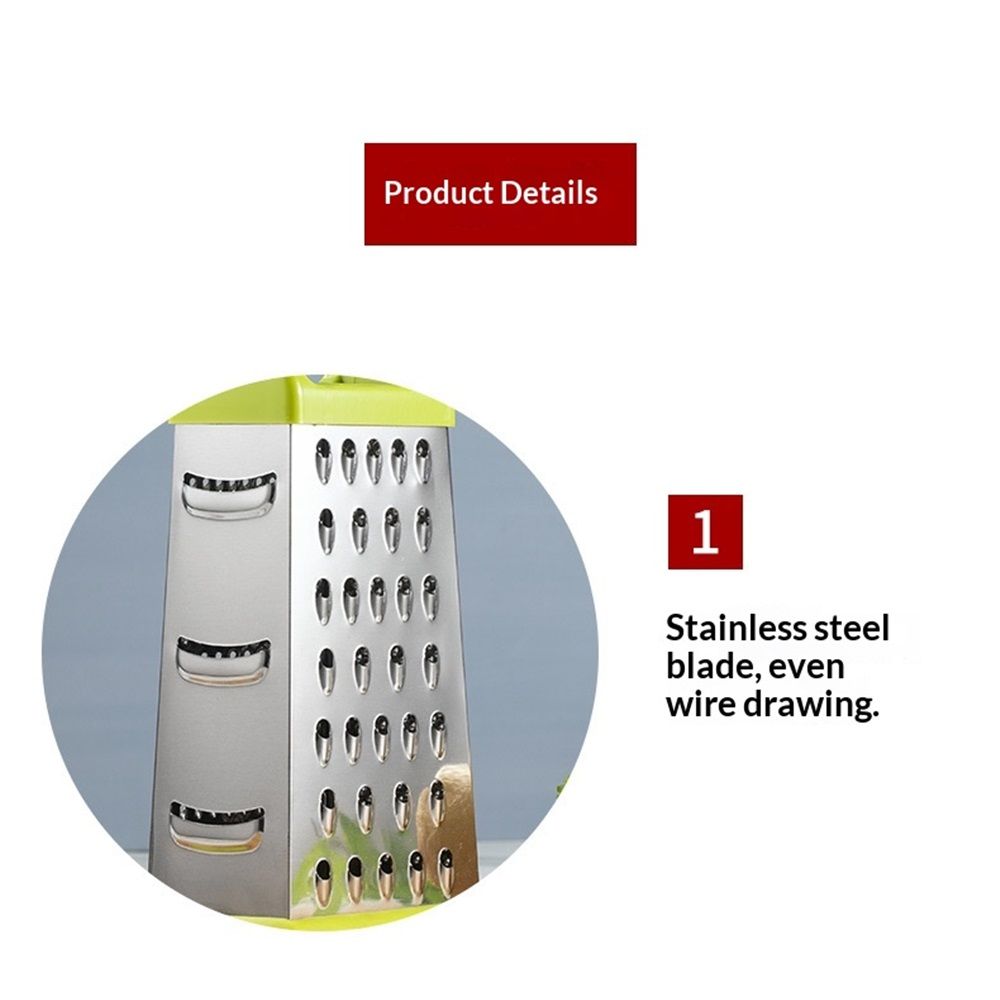 Professional Cheese Grater - Stainless Steel Box Grater for Kitchen view 3