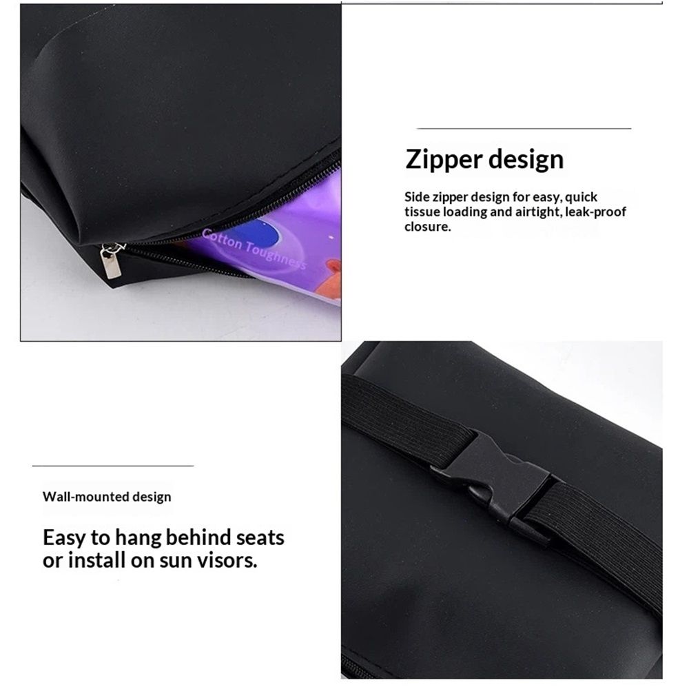 Car Tissue Holder for Standard Tissue Vehicle Seat Extra Large Tissue Box view 5