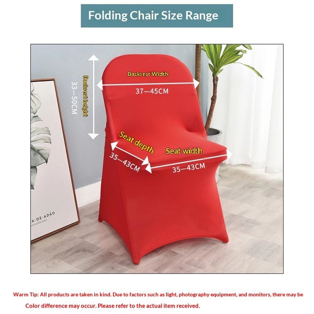 2 pack Polyester Folding Chair Cover Covers Stretch Chair Protectors for view 2
