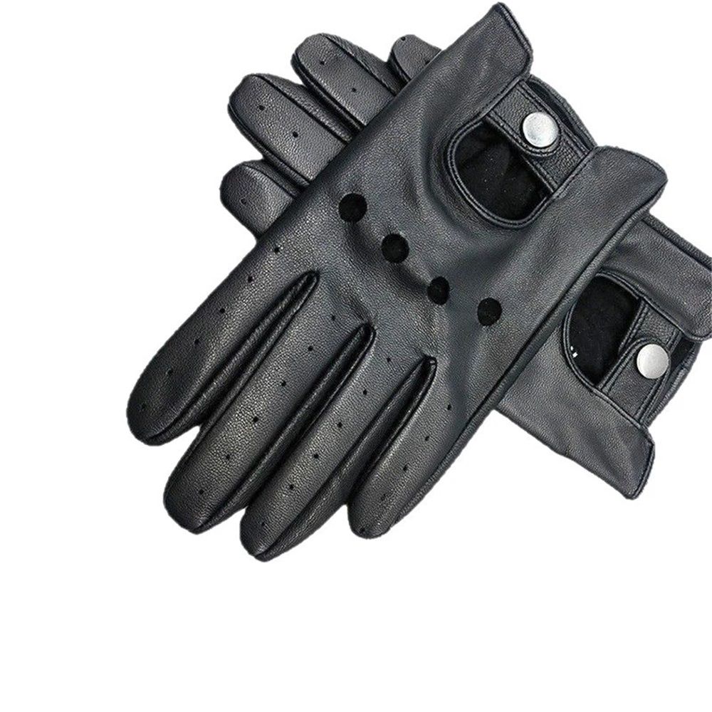 Silverstone Men’s Sheepskin Leather Driving Gloves. Great for Bikers and