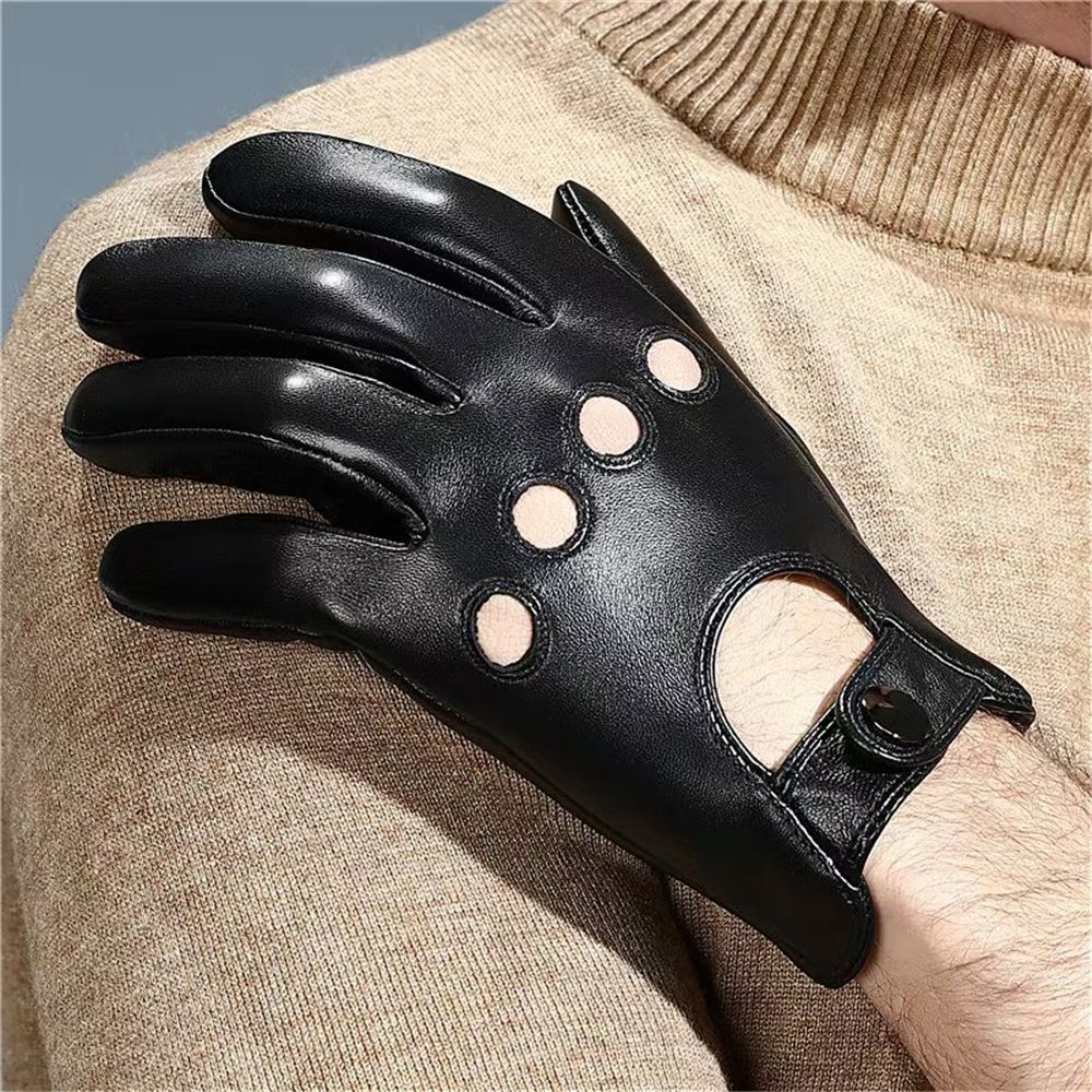 Silverstone Men’s Sheepskin Leather Driving Gloves. Great for Bikers and view 2