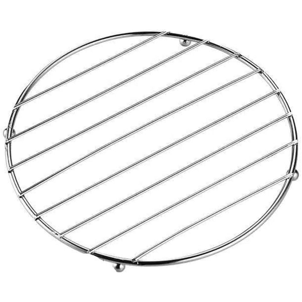 Can Cooker Rack, Round, Silver, Placemat Stainless Steel Round Square Pan Pot