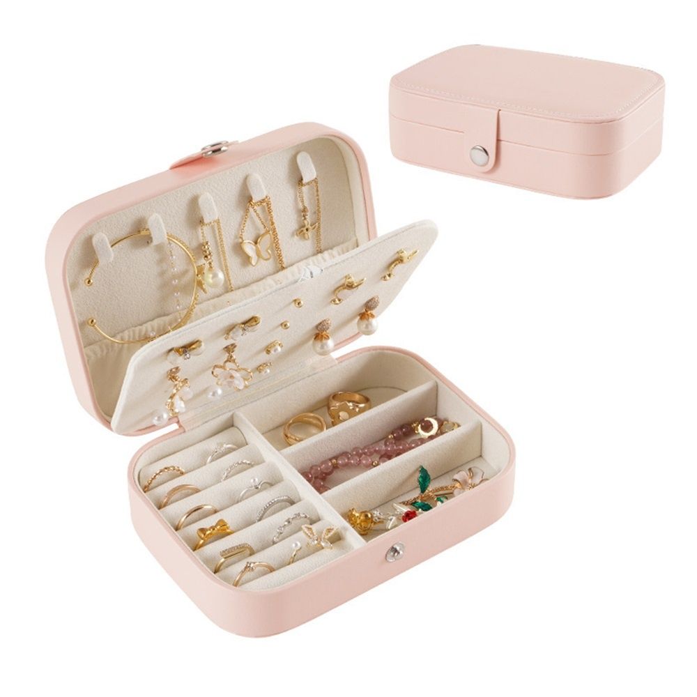 Travel Jewelry Case, PU Leather Travel Jewelry Box with Earring Holder