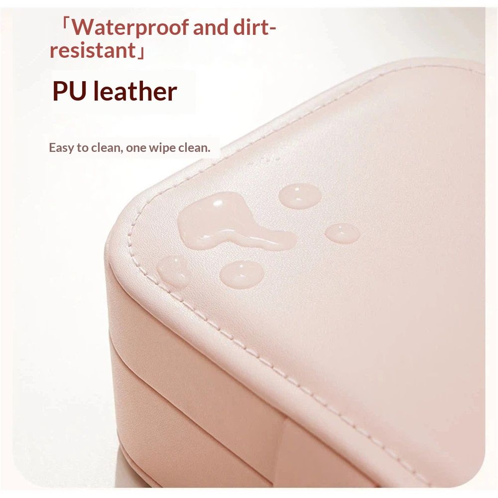 Travel Jewelry Case, PU Leather Travel Jewelry Box with Earring Holder view 5