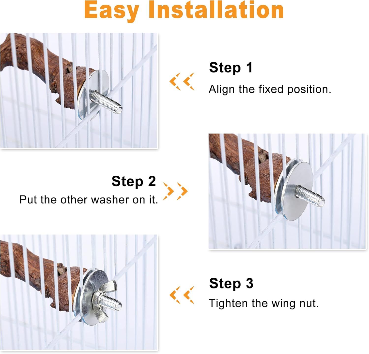 2 natural wooden bird perch racks view 4