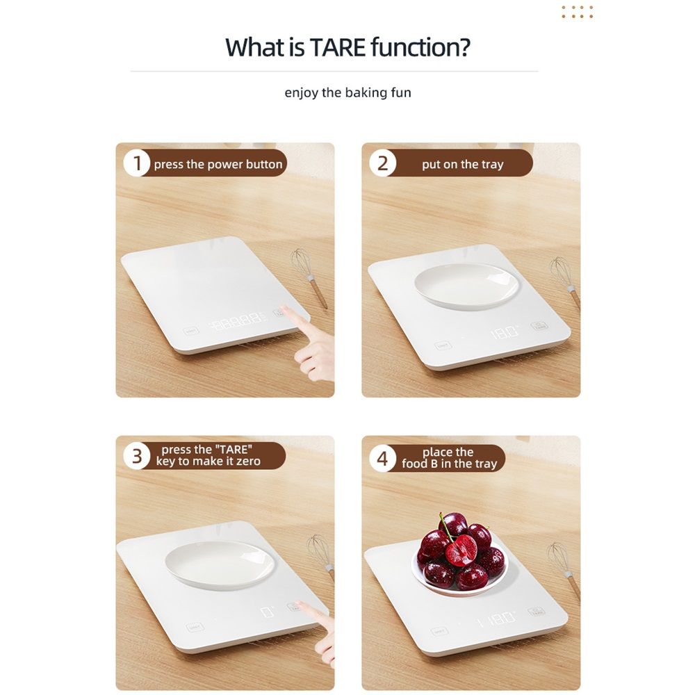 Glass electronic scale, precise electronic scale, kitchen scale, household view 3