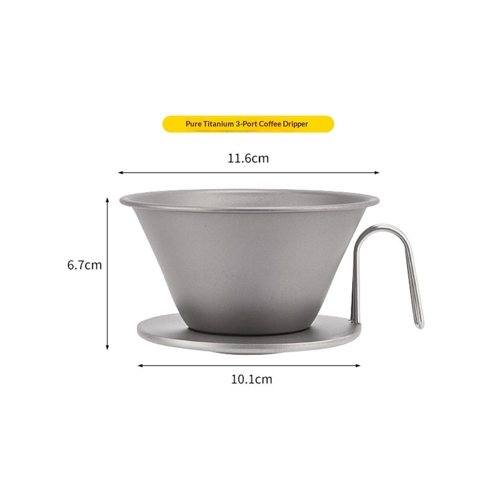 Steel Pour Over Coffee Dripper with Mesh Filter Portable Reusable Cone for view 5