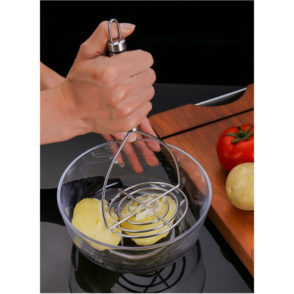 Stainless Steel Potato Ricer Masher 1-Piece Set Manual Food Press Tool for view 2