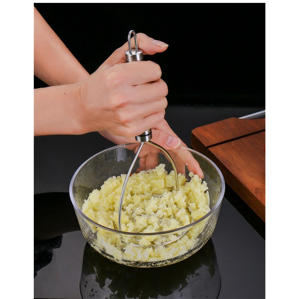 Stainless Steel Potato Ricer Masher 1-Piece Set Manual Food Press Tool for view 3