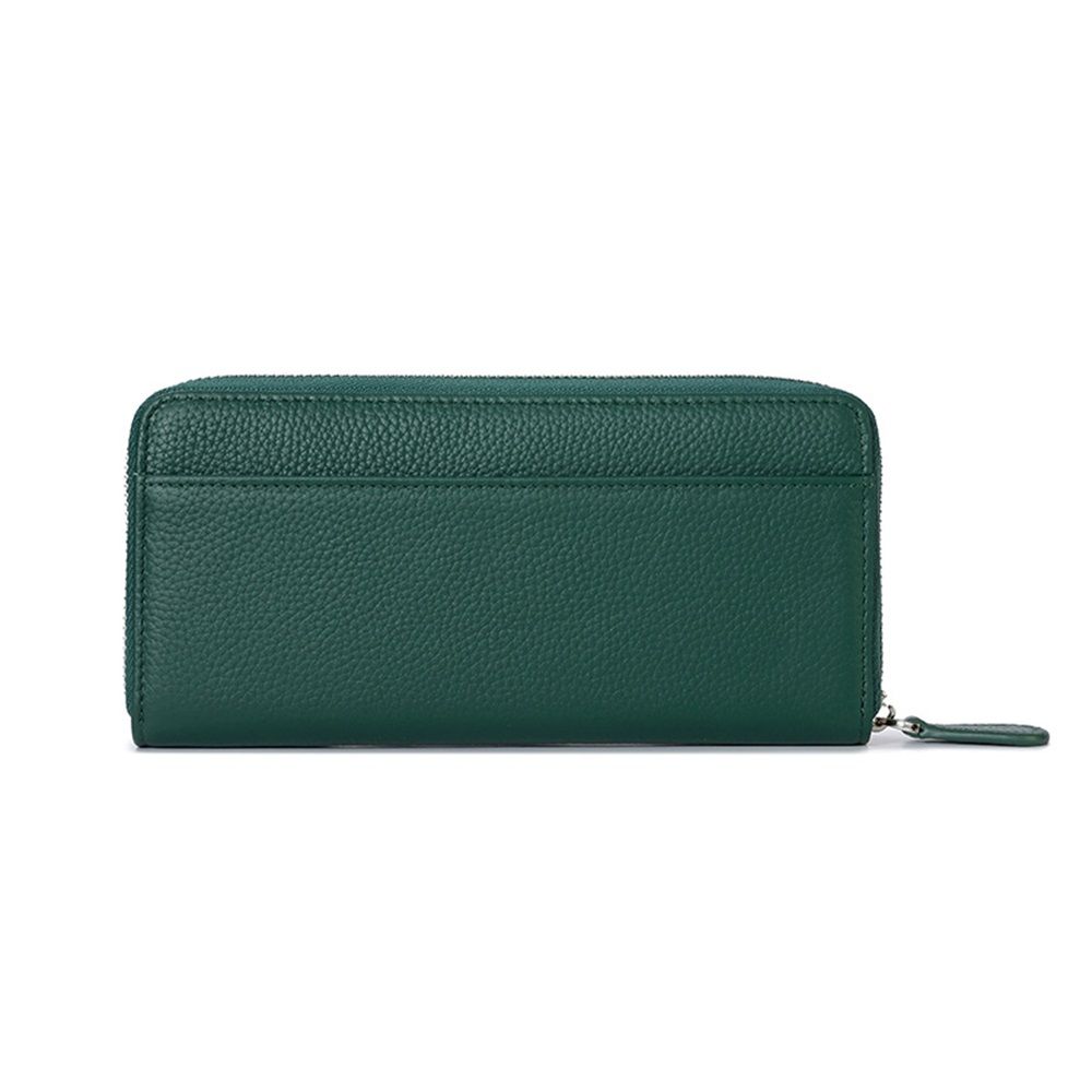 RFID Blocking Womens Zipper Wallet Leather Large Capacity Billfold Clutch Zip