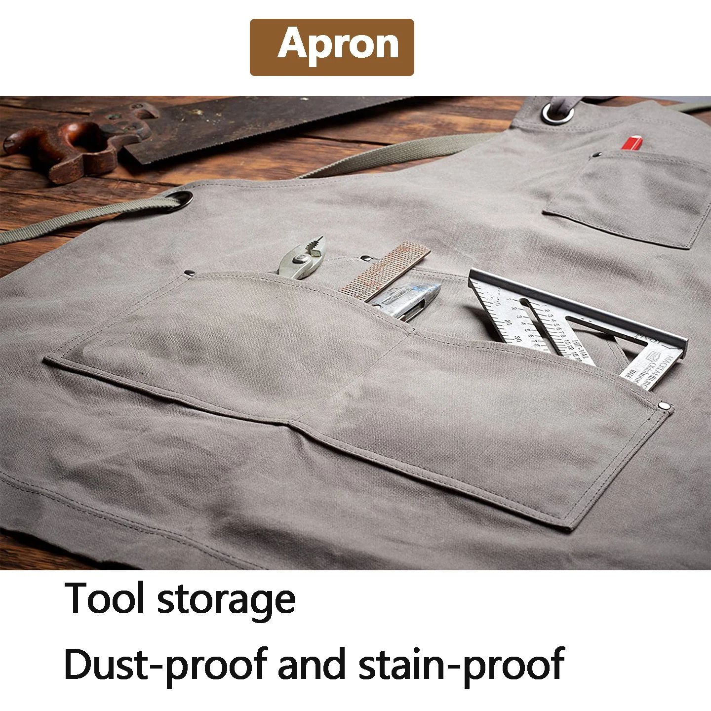 Durable Edition Waxed Canvas Tool Apron for Men and Women view 4
