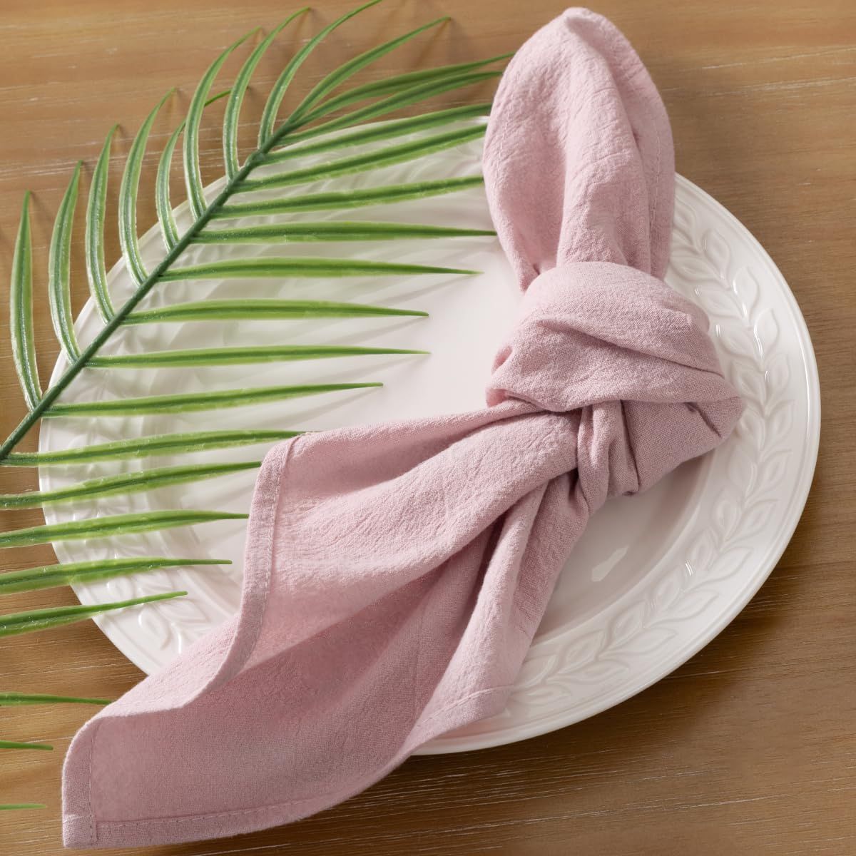 Fall Thanksgiving Washable Reusable Bulk Linen Cotton Napkins Set of 4 16"x16" view 3