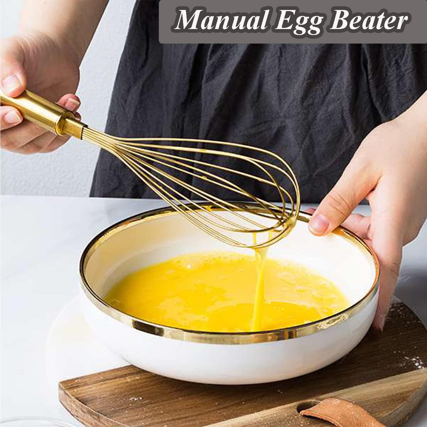 Stainless Steel Blender - Eco friendly Manual Egg Beater view 2