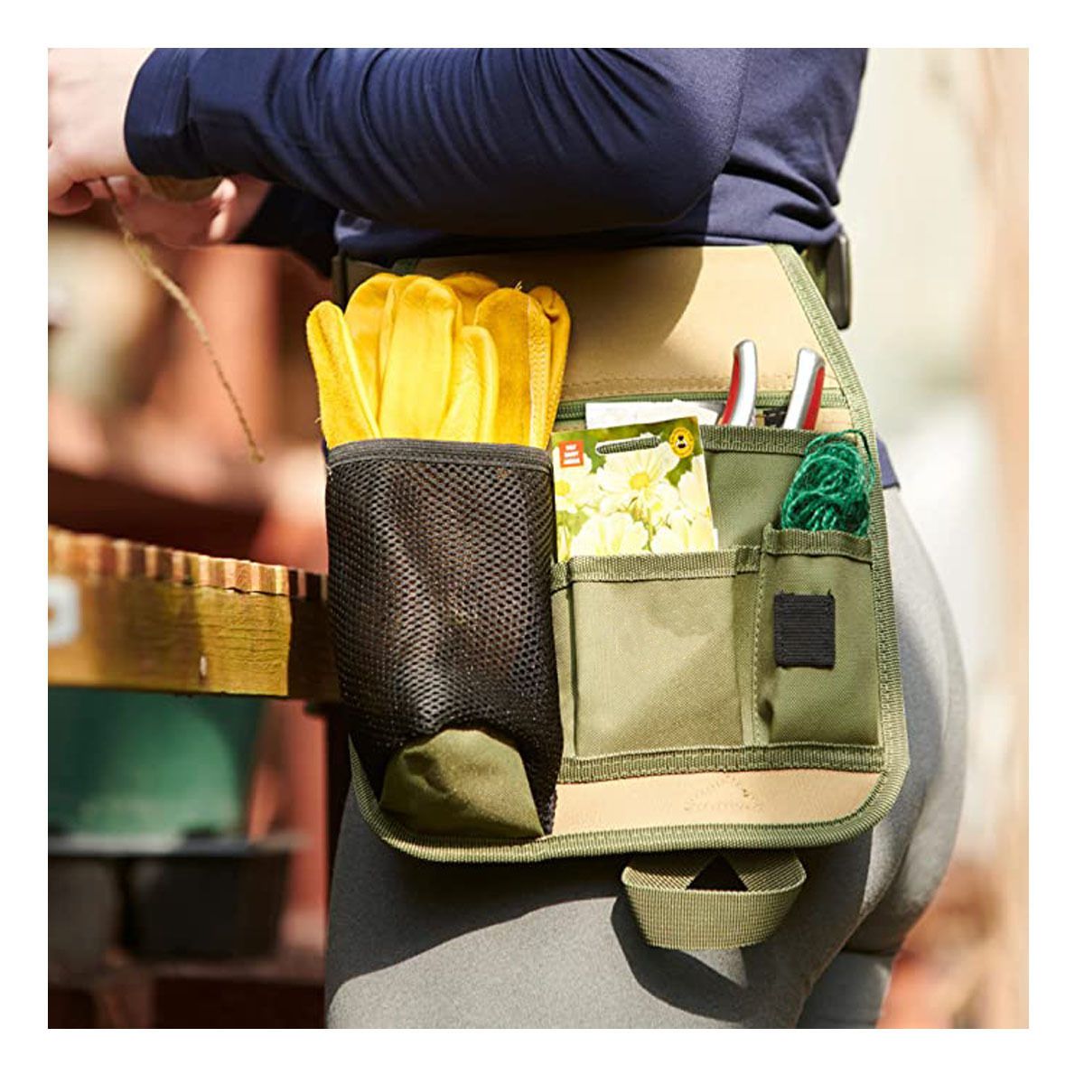 Garden Tool Pouch - Unisex Utility Belt Apron for Gardening Gifts view 4