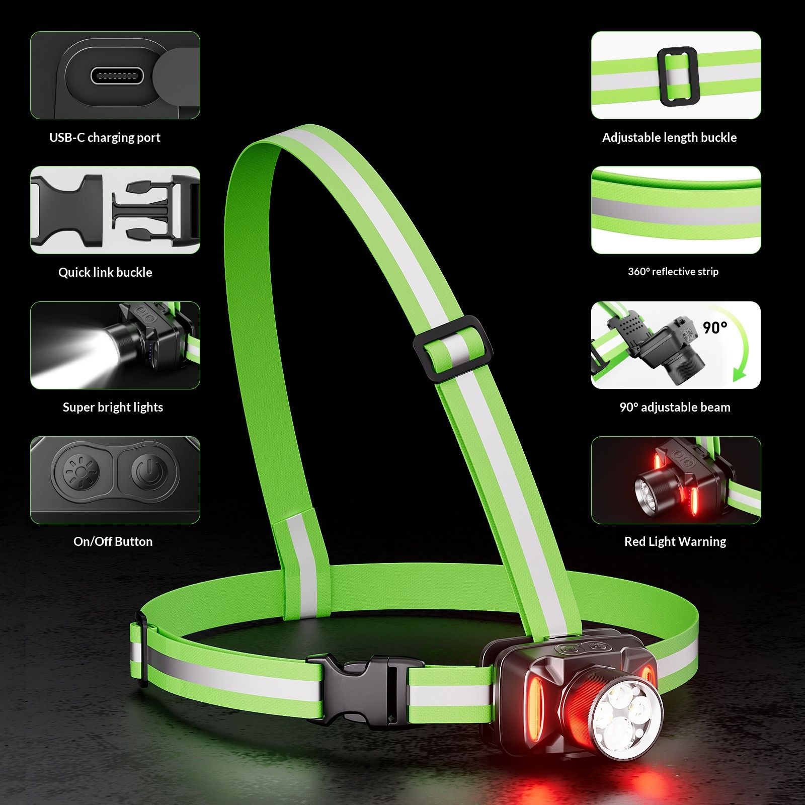 High-Visibility Running Lights for Runners view 4