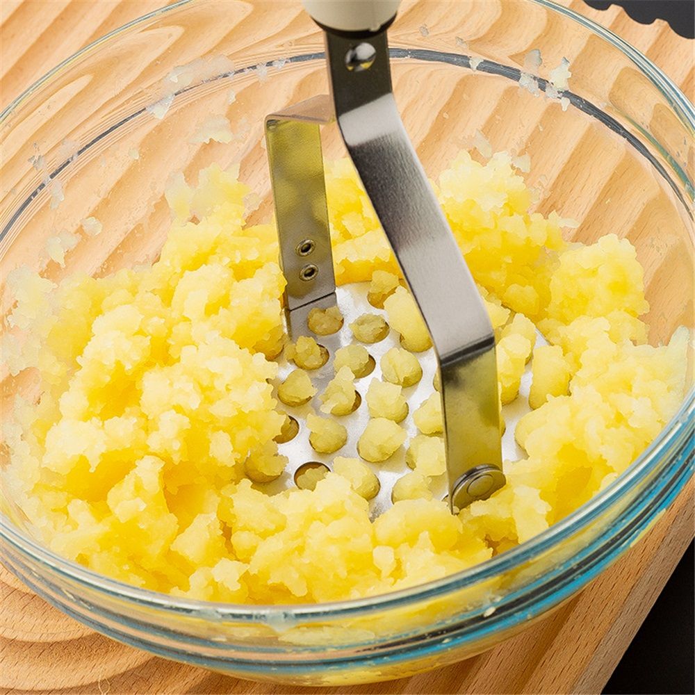 Stainless steel potato press - Heavy Duty Metal Masher for Mashed Potatoes view 2