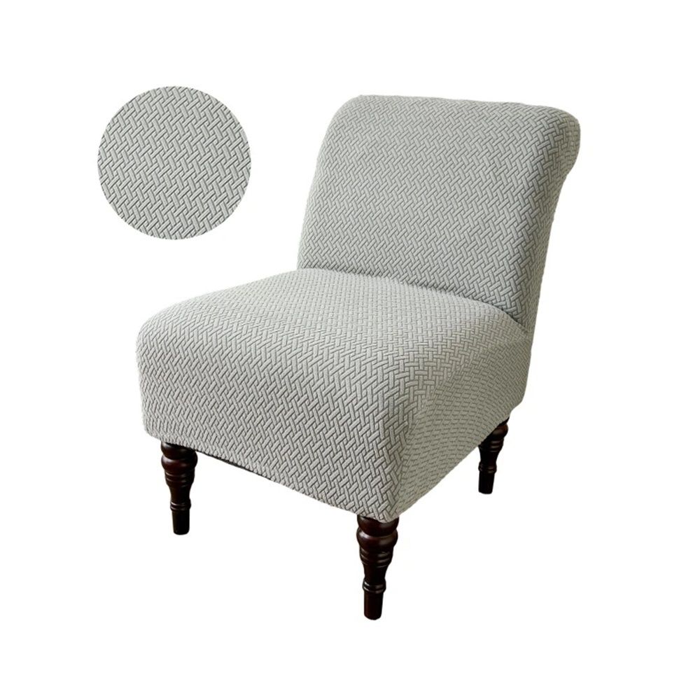 Armless Accent Chair Cover Knitted Stretch Chair Couch Removable Washable