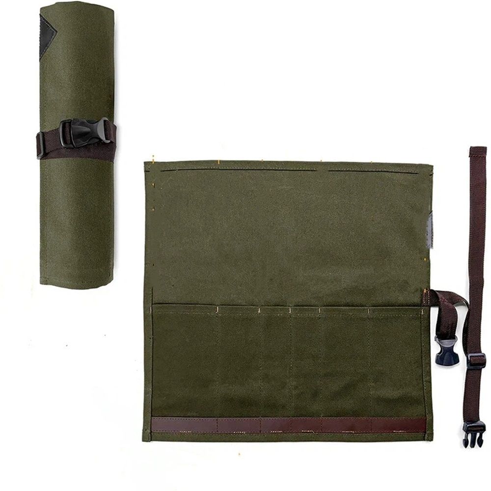 Chef’s Knife Roll Case, Waxed Canvas Cutlery Knives Holders Protectors, Home