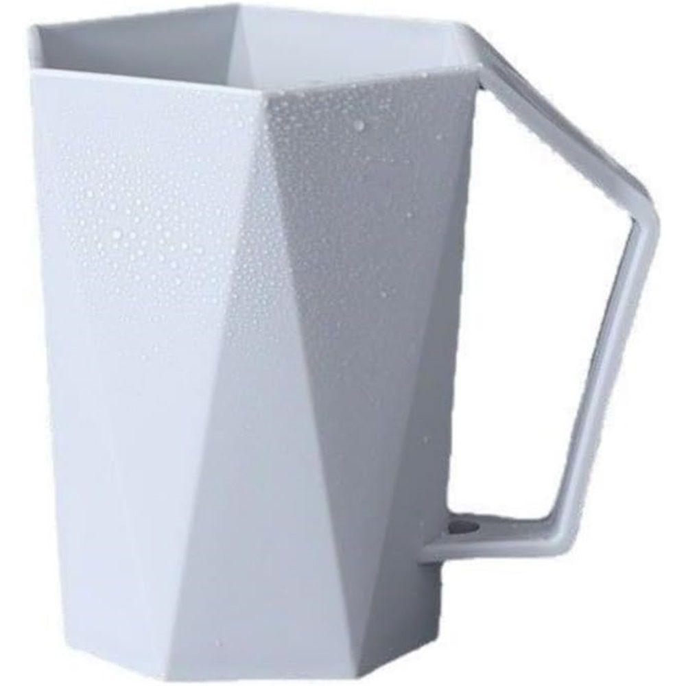 Home diamond shaped washbasin cup with handle for couples