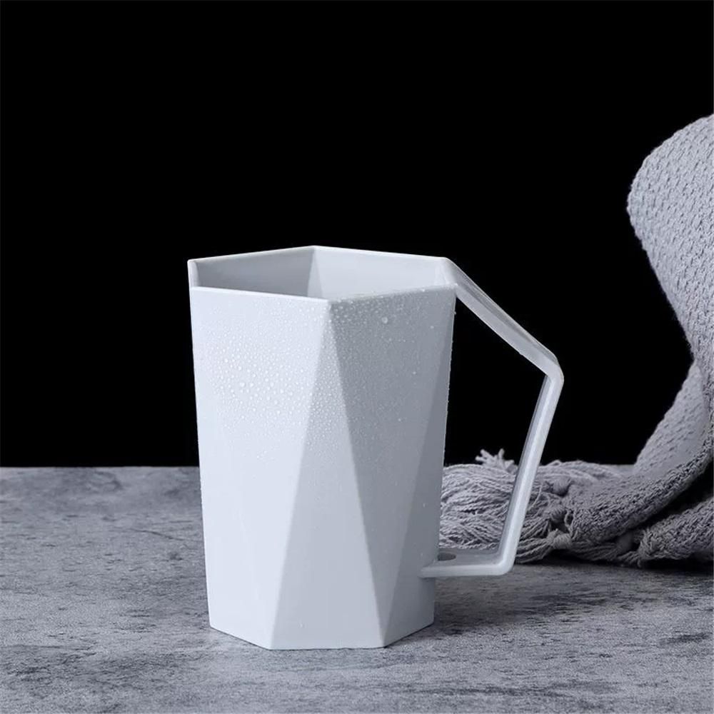 Home diamond shaped washbasin cup with handle for couples view 3
