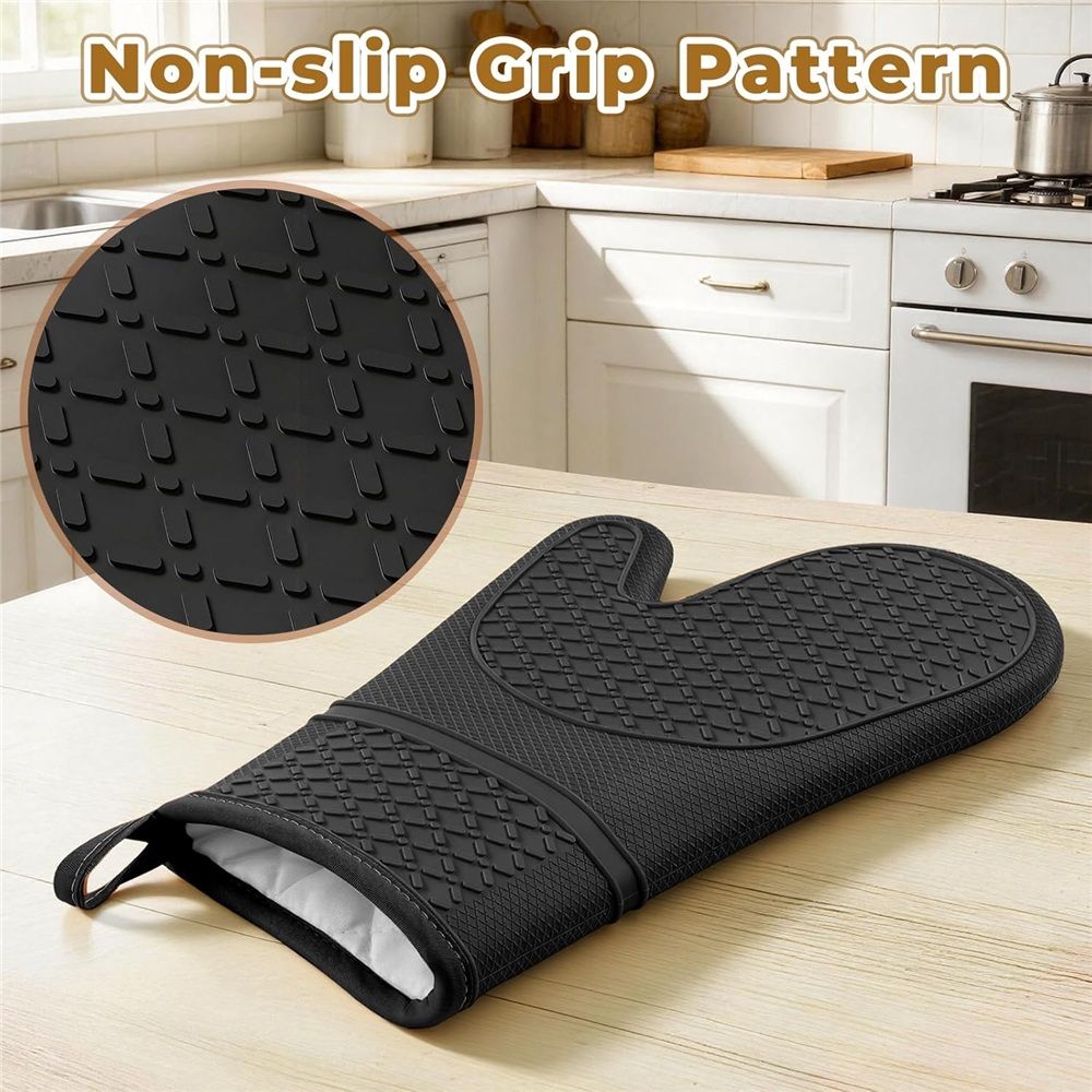 BPA-Free Soft Silicone Oven Mitts view 2