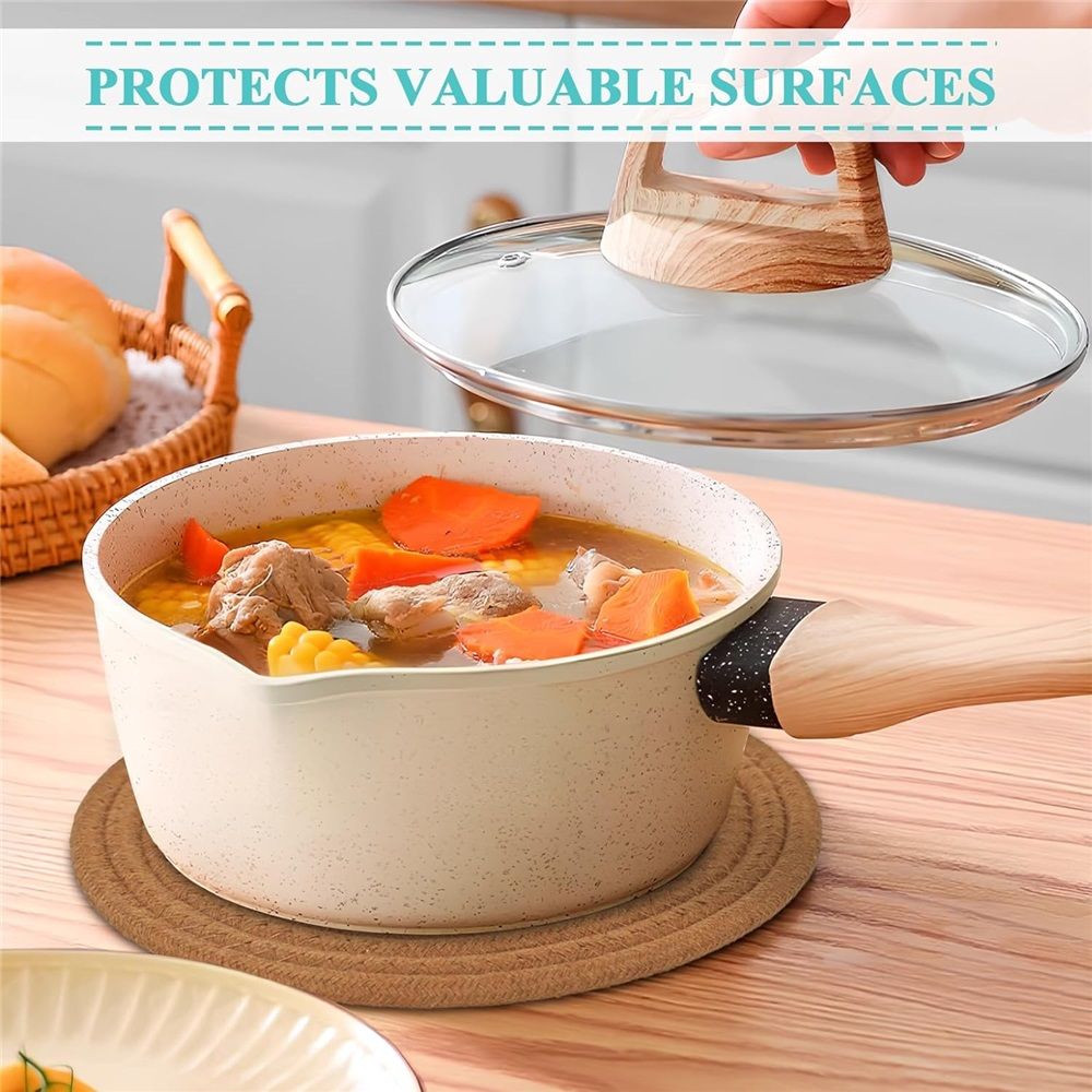 for Hot Dishes, Pots and Pans, Hot Pads with Storage Basket, Pot Holders for view 4