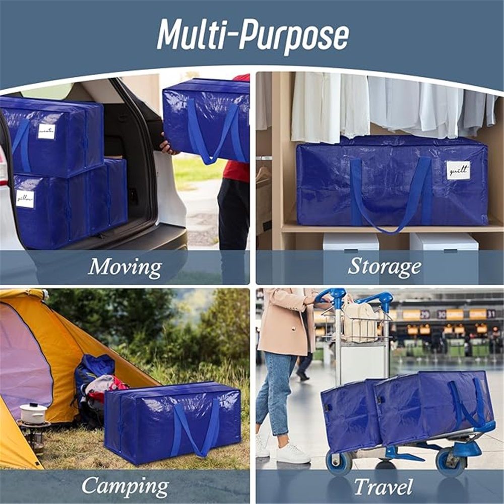 Extra Large Moving Bags Heavy Duty with Zippers & Carrying Handles view 4