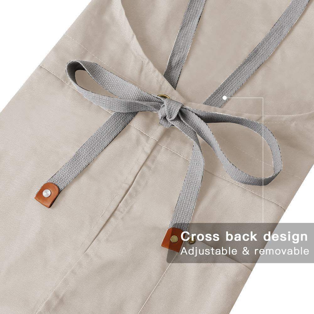 Pottery Apron Split Leg with Large Pocket Canvas Apron with Adjustable Strap view 2