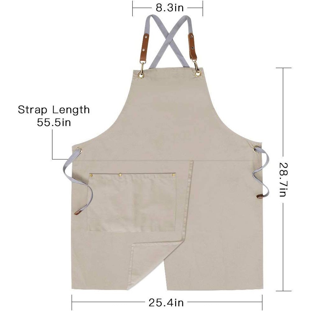 Pottery Apron Split Leg with Large Pocket Canvas Apron with Adjustable Strap view 5