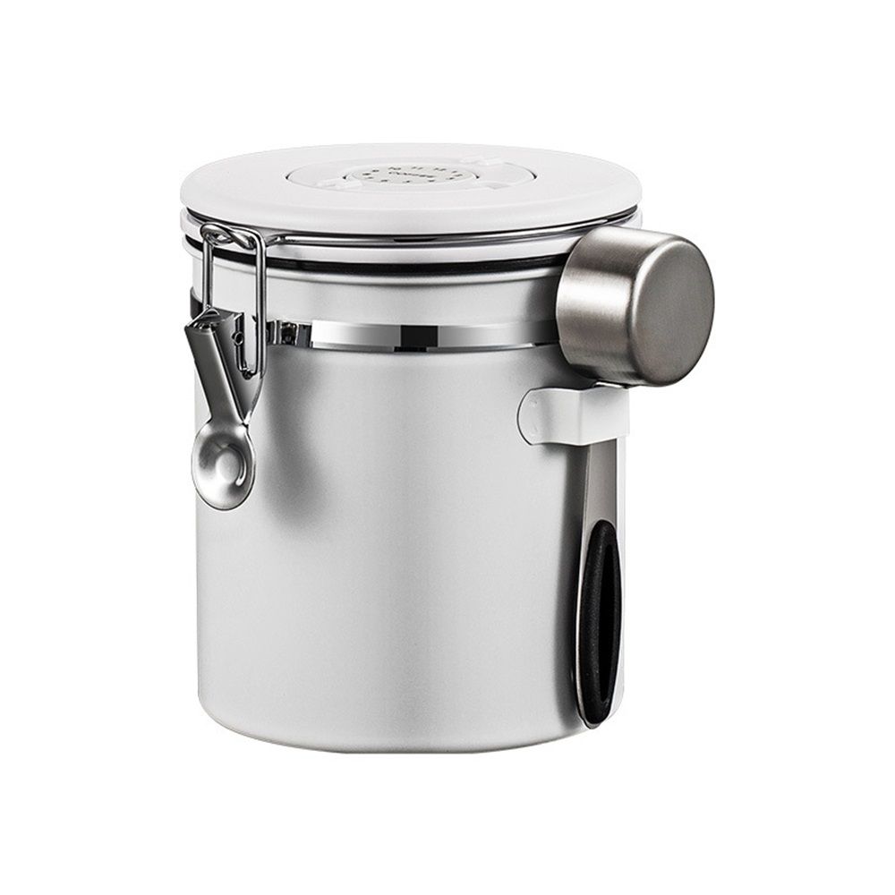 Airtight Coffee Container with Date Tracker & Spoon - Kitchen Storage Jar for