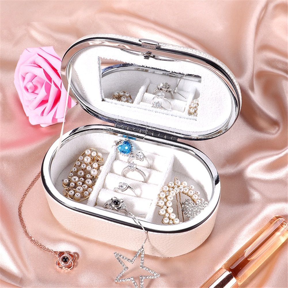 Travel Jewelry Organizer Case with Mirror for Women view 2