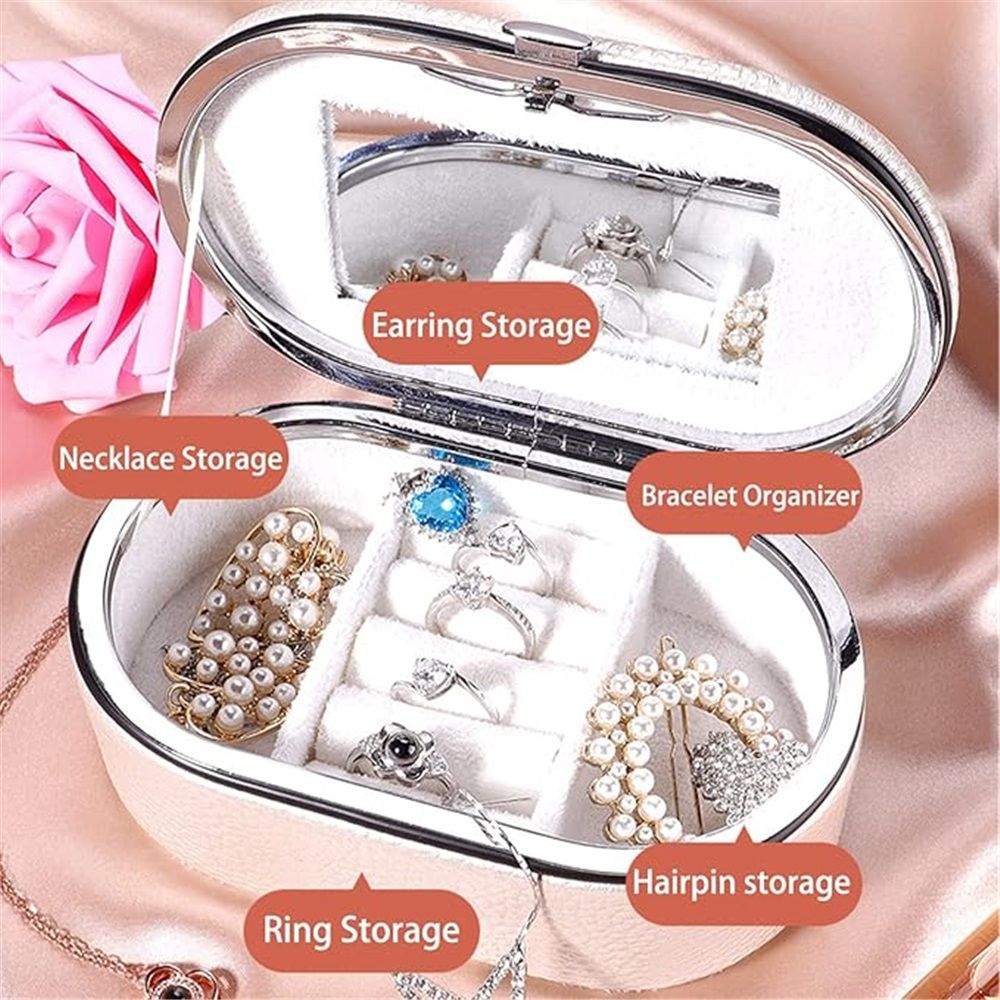 Travel Jewelry Organizer Case with Mirror for Women view 5