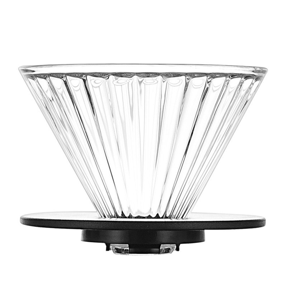 Glass Coffee Dripper , Borosilicate Glass & Collar, glass coffee filter cup